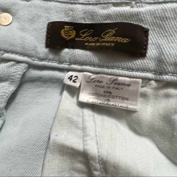 LORO PIANA Women's Mathias Trouser Light Mint High Rise Jeans Denim 42 6 - Picture 7 of 10